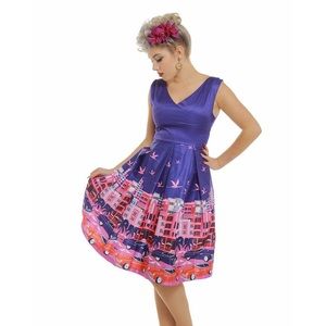 Miami Print Swing Dress